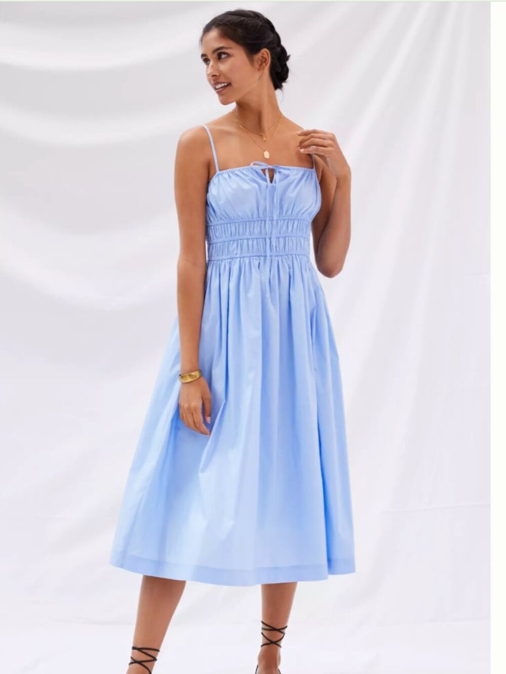 Sunday in Brooklyn Smocked Midi Dress